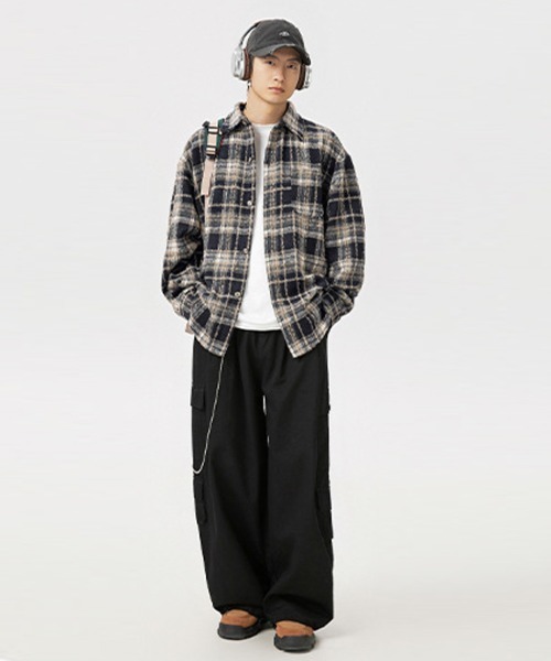 Ressaca（レサーカ）の「オーバーサイズヴィンテージライクチェック柄シャツ（シャツ/ブラウス・メンズ・ブルー/ブラック/レッド・XL/L/M）」の9枚目の写真