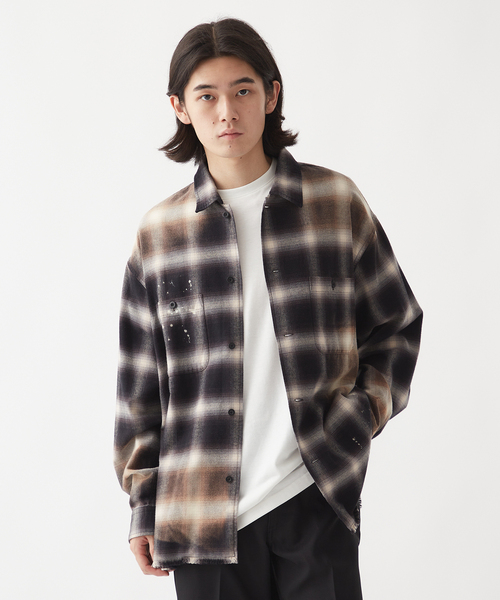 【セール】OMBRE DAMAGE シャツ（シャツ/ブラウス）｜B.C STOCK（ベーセーストック）