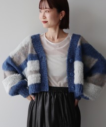 earth music&ecology | フェザーミックスインターシャカーディガン(カーディガン/ボレロ)