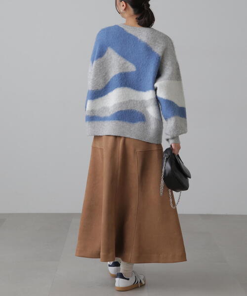 FREE'S MART（フリーズマート）の「◆起毛ニュアンス柄ニット（ニット/セーター・レディース・ブラウン/ホワイト/グレー・FREE）」の9枚目の写真