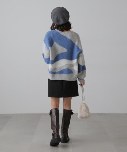 FREE'S MART（フリーズマート）の「◆起毛ニュアンス柄ニット（ニット/セーター・レディース・ブラウン/ホワイト/グレー・FREE）」の13枚目の写真