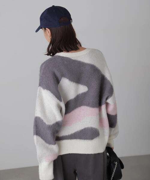 FREE'S MART（フリーズマート）の「◆起毛ニュアンス柄ニット（ニット/セーター・レディース・ブラウン/ホワイト/グレー・FREE）」の19枚目の写真