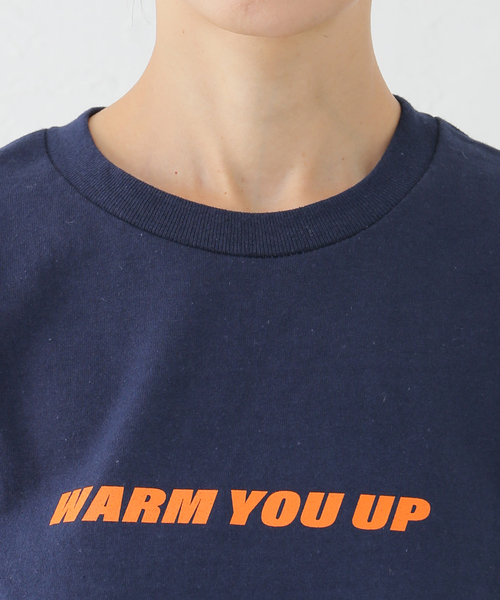 Oriens JOURNAL STANDARD(オリエンス ジャーナルスタンダード)の「【irojikake/イロジカケ】 WARM YOU UP T-shirt IG24AWTP30S/ TP30NV(Tシャツ/カットソー・レディース・ネイビー/ベージュ・MEDIUM/LARGE)」の4枚目の写真