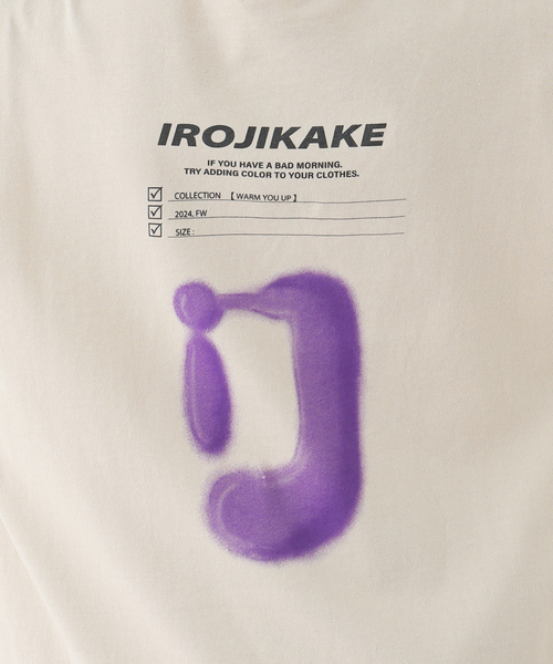 Oriens JOURNAL STANDARD(オリエンス ジャーナルスタンダード)の「【irojikake/イロジカケ】 WARM YOU UP T-shirt IG24AWTP30S/ TP30NV(Tシャツ/カットソー・レディース・ネイビー/ベージュ・MEDIUM/LARGE)」の6枚目の写真