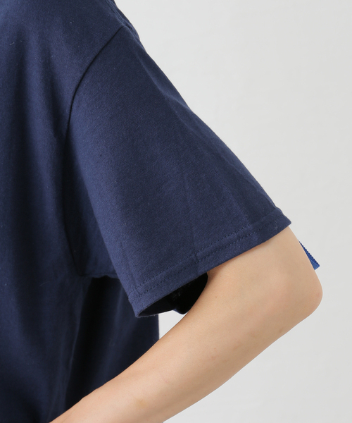 Oriens JOURNAL STANDARD(オリエンス ジャーナルスタンダード)の「【irojikake/イロジカケ】 WARM YOU UP T-shirt IG24AWTP30S/ TP30NV(Tシャツ/カットソー・レディース・ネイビー/ベージュ・MEDIUM/LARGE)」の8枚目の写真