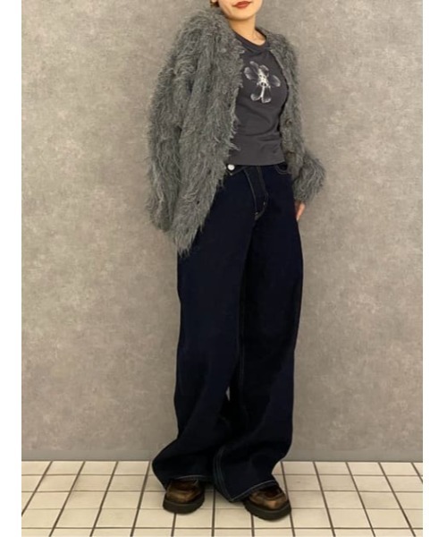 FLOWER PRINT ロングTシャツ（Tシャツ/カットソー）｜LAGUA GEM