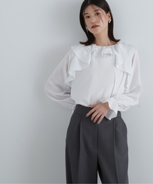 N.（N. Natural Beauty Basic） | ◆ダブルフリルカラーブラウス(シャツ/ブラウス)