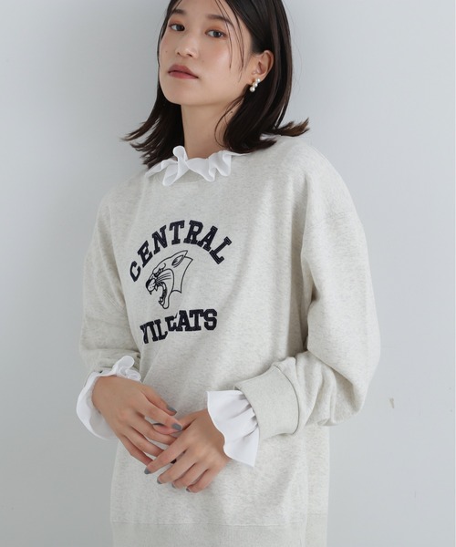 N.(N. Natural Beauty Basic)(エヌエヌナチュラルビューティーベーシック)の「ダブルフリルカラーブラウス(シャツ/ブラウス・レディース・オフホワイト/ブルー・MEDIUM)」の5枚目の写真