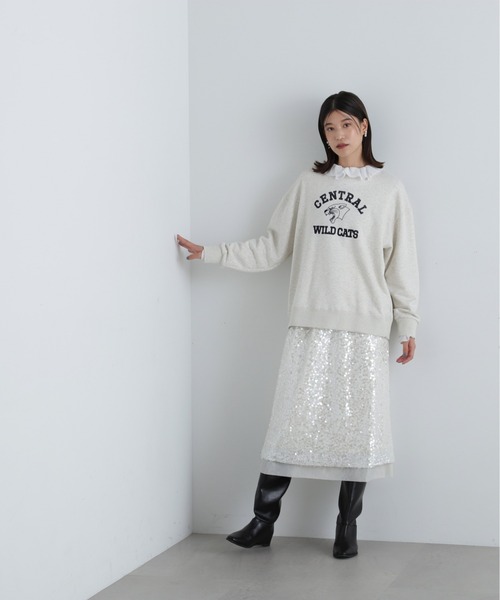 N.(N. Natural Beauty Basic)(エヌエヌナチュラルビューティーベーシック)の「ダブルフリルカラーブラウス(シャツ/ブラウス・レディース・オフホワイト/ブルー・MEDIUM)」の6枚目の写真