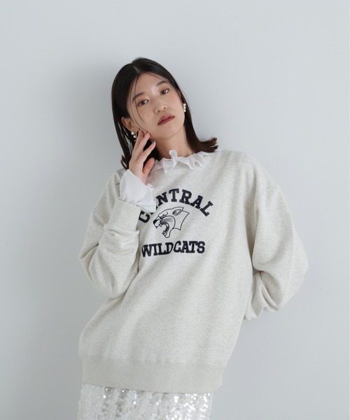 N.(N. Natural Beauty Basic)(エヌエヌナチュラルビューティーベーシック)の「ダブルフリルカラーブラウス(シャツ/ブラウス・レディース・オフホワイト/ブルー・MEDIUM)」の9枚目の写真