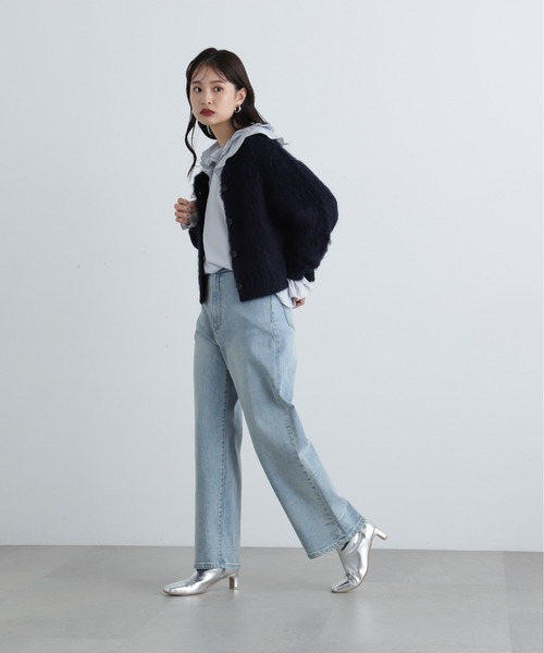 N.(N. Natural Beauty Basic)(エヌエヌナチュラルビューティーベーシック)の「ダブルフリルカラーブラウス(シャツ/ブラウス・レディース・オフホワイト/ブルー・MEDIUM)」の19枚目の写真