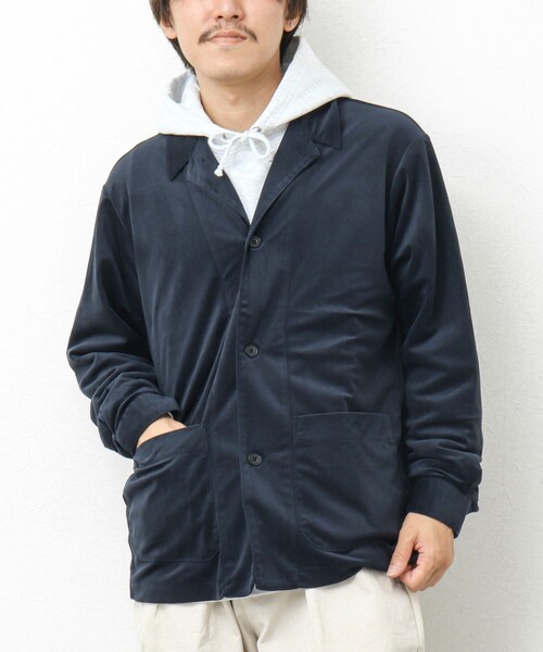 NOLLEY’S(ノーリーズ)の「【WORK ABOUT】トリコットコールカバーオールシャツ(シャツ/ブラウス・メンズ・ブラック/ネイビー/ベージュ/グレイッシュベージュ・M/L/S)」の14枚目の写真