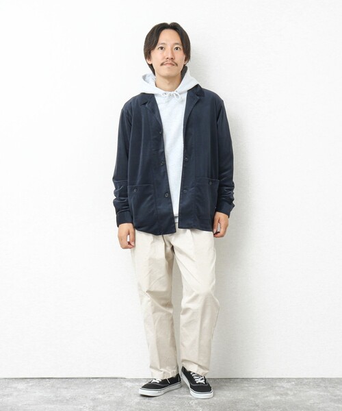 NOLLEY’S(ノーリーズ)の「【WORK ABOUT】トリコットコールカバーオールシャツ(シャツ/ブラウス・メンズ・ブラック/ネイビー/ベージュ/グレイッシュベージュ・M/L/S)」の22枚目の写真