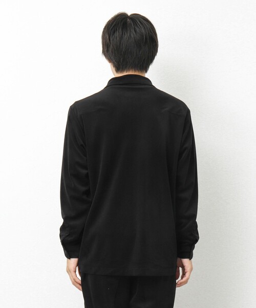 NOLLEY’S(ノーリーズ)の「【WORK ABOUT】トリコットコールカバーオールシャツ(シャツ/ブラウス・メンズ・ブラック/ネイビー/ベージュ/グレイッシュベージュ・M/L/S)」の7枚目の写真