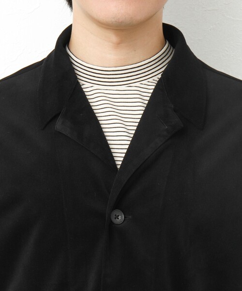 NOLLEY’S(ノーリーズ)の「【WORK ABOUT】トリコットコールカバーオールシャツ(シャツ/ブラウス・メンズ・ブラック/ネイビー/ベージュ/グレイッシュベージュ・M/L/S)」の8枚目の写真