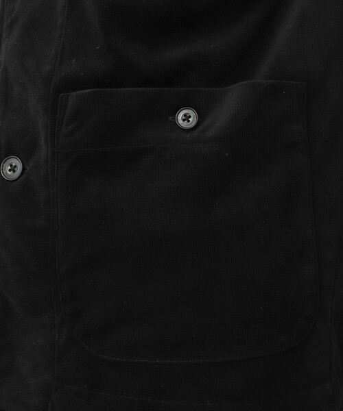 NOLLEY’S(ノーリーズ)の「【WORK ABOUT】トリコットコールカバーオールシャツ(シャツ/ブラウス・メンズ・ブラック/ネイビー/ベージュ/グレイッシュベージュ・M/L/S)」の11枚目の写真