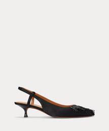 ビーデッド サテン キトゥン ヒール