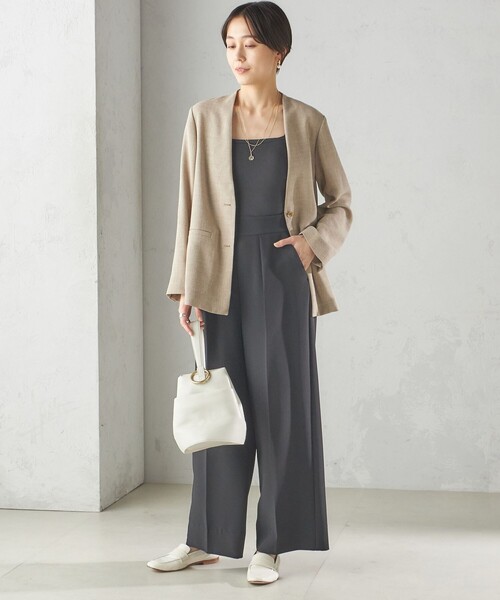 troisiemeCHACO(トロワズィエムチャコ)の「troisiemeCHACO:ワイド パンツ(セレモニー対応可)(スラックス・レディース・ブラック/ナチュラル・38/36)」の17枚目の写真