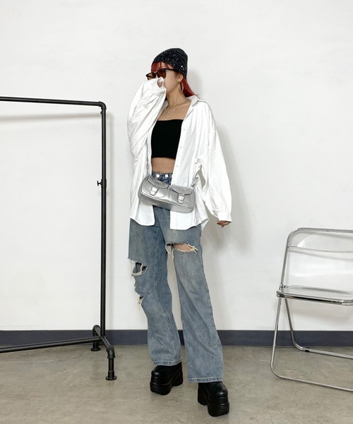 non-hedge(ノンヘッジ)の「合成皮革2WAYショルダーバッグ(ショルダーバッグ・レディース・ブラック/レッド/ブラウン/シルバー・FREE)」の9枚目の写真