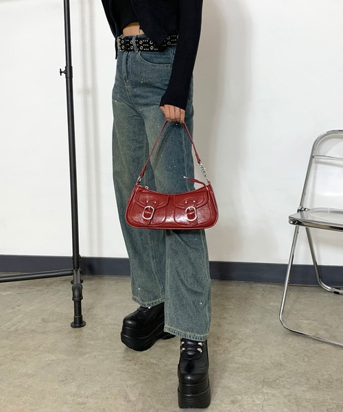 non-hedge(ノンヘッジ)の「合成皮革2WAYショルダーバッグ(ショルダーバッグ・レディース・ブラック/レッド/ブラウン/シルバー・FREE)」の6枚目の写真