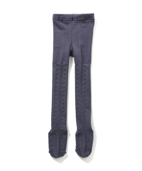 apres les cours（アプレレクール）の「ベロアリボン付きタイツ（タイツ/ストッキング・キッズ・チャコール/ピンク・90/100/110/120/140）」の4枚目の写真