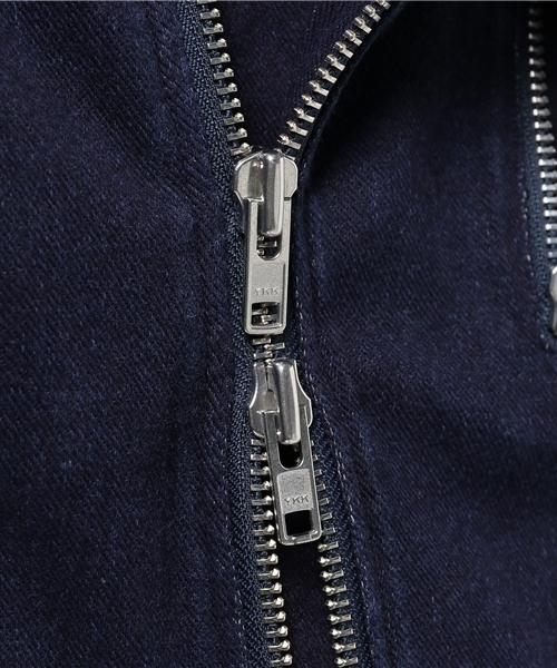 NO ID.(ノーアイディ)の「mj3272 - ニットデニムフーデッドライダースブルゾン(ライダースジャケット・メンズ・ブルー系その他/ブラック・1/3/2)」の14枚目の写真