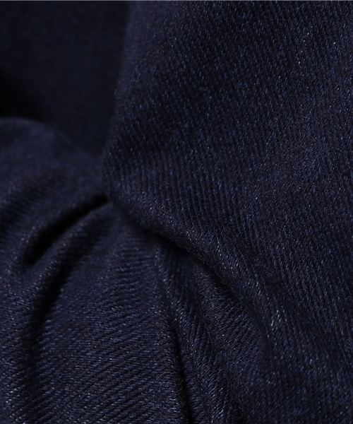 NO ID.(ノーアイディ)の「mj3272 - ニットデニムフーデッドライダースブルゾン(ライダースジャケット・メンズ・ブルー系その他/ブラック・1/3/2)」の8枚目の写真