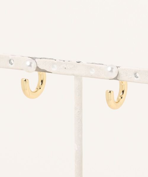 Burner(バーナー)の「【OKUOKU 0909】パールモチーフ フープピアス 両耳用 oku-pierce-718572688896-8 Yy【RBTS】(ピアス(両耳用)・レディース・シルバー/ゴールド・FREE)」の4枚目の写真