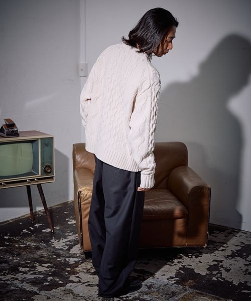PBLIM(ページボーイリム)の「《UNISEX》ケーブルテガキロゴプルオーバー(ニット/セーター・レディース・ネイビー/レッド/アイボリー・FREE)」の5枚目の写真