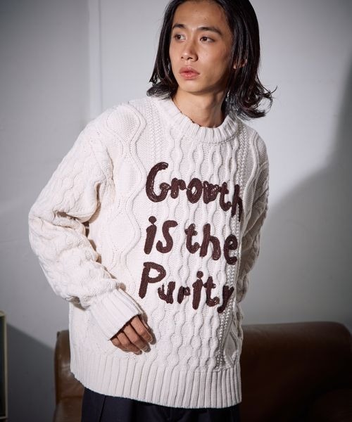 PBLIM(ページボーイリム)の「《UNISEX》ケーブルテガキロゴプルオーバー(ニット/セーター・レディース・ネイビー/レッド/アイボリー・FREE)」の17枚目の写真