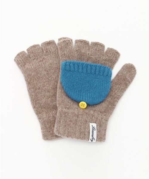 BEAMS BOY（ビームスボーイ）の「BEAMS BOY / フード付グローブ（手袋・レディース・ブラック/ベージュ/ネイビー・ONE SIZE）」の2枚目の写真