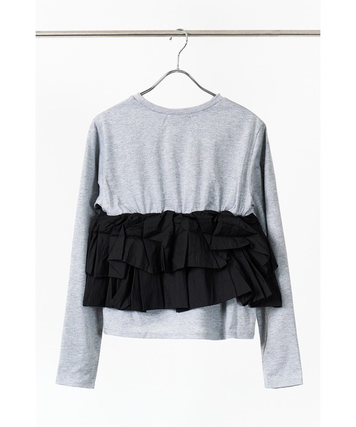 ミュール Mewl フリルビスチェドッキングトップス セール】Mewl フリルビスチェドッキングトップス（Tシャツ