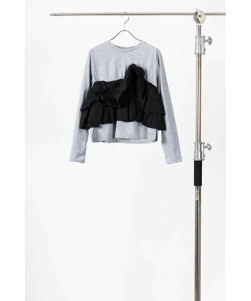 ミュール Mewl フリルビスチェドッキングトップス セール】Mewl フリルビスチェドッキングトップス（Tシャツ