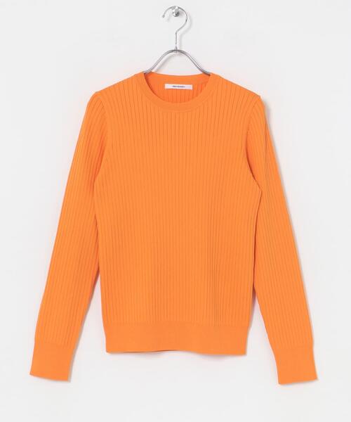 URBAN RESEARCH（アーバンリサーチ）の「『WEB限定』クルーネックコンパクトリブニット（ニット/セーター・レディース・グレー系その他/チャコールグレー/ミント/オレンジ/ピンク・FREE）」の13枚目の写真