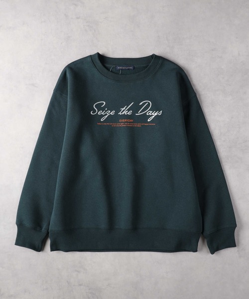 Right-on（ライトオン）の「【HONEYSUCKLE ROSE】デザインロゴスウェット（スウェット・レディース・ネイビー/キナリ/ダークグレー/ベージュ/グリーン/オフホワイト・M/L/XL）」の11枚目の写真