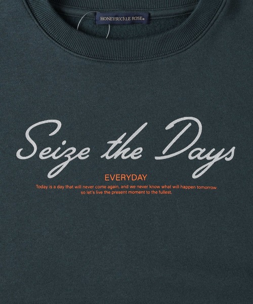 Right-on（ライトオン）の「【HONEYSUCKLE ROSE】デザインロゴスウェット（スウェット・レディース・ネイビー/キナリ/ダークグレー/ベージュ/グリーン/オフホワイト・M/L/XL）」の12枚目の写真