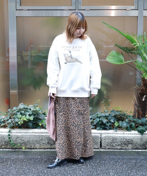 Right-on（ライトオン）の「【HONEYSUCKLE ROSE】デザインロゴスウェット（スウェット・レディース・ネイビー/キナリ/ダークグレー/ベージュ/グリーン/オフホワイト・M/L/XL）」の17枚目の写真