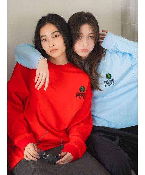 DISCUS(ディスカス)の「DISCUS別注 ロゴロングスリーブTee(Tシャツ/カットソー・レディース・レッド/ブルー/ライトグレー・SMALL/MEDIUM)」の21枚目の写真