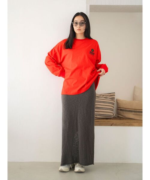 DISCUS(ディスカス)の「DISCUS別注 ロゴロングスリーブTee(Tシャツ/カットソー・レディース・レッド/ブルー/ライトグレー・SMALL/MEDIUM)」の1枚目の写真