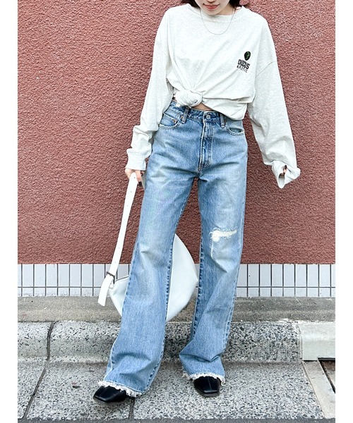 DISCUS(ディスカス)の「DISCUS別注 ロゴロングスリーブTee(Tシャツ/カットソー・レディース・レッド/ブルー/ライトグレー・SMALL/MEDIUM)」の6枚目の写真