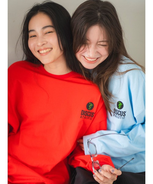 DISCUS(ディスカス)の「DISCUS別注 ロゴロングスリーブTee(Tシャツ/カットソー・レディース・レッド/ブルー/ライトグレー・SMALL/MEDIUM)」の14枚目の写真