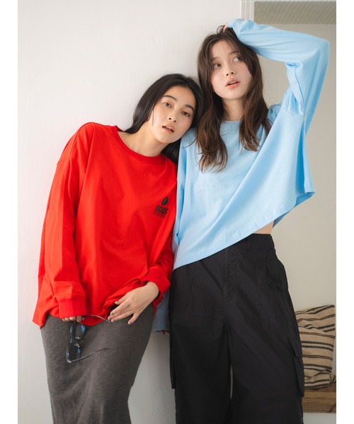 DISCUS(ディスカス)の「DISCUS別注 ロゴロングスリーブTee(Tシャツ/カットソー・レディース・レッド/ブルー/ライトグレー・SMALL/MEDIUM)」の16枚目の写真