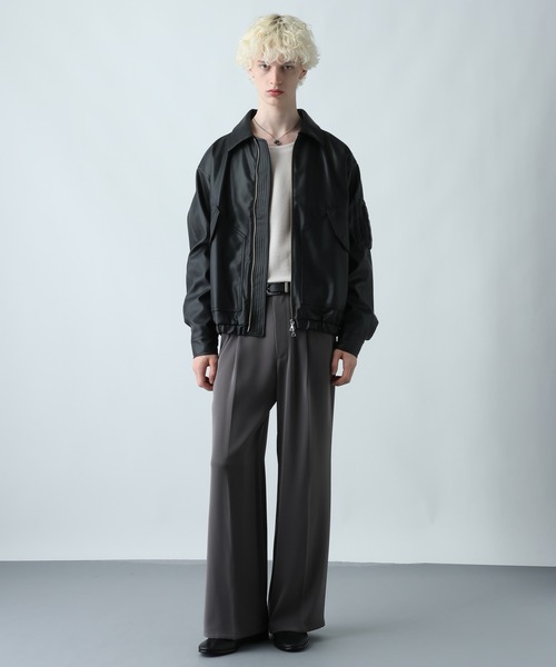 HARE（ハレ）の「ユルネックサーマルカットソー(HARE)（Tシャツ/カットソー・メンズ・グレー系その他/ホワイト/ブラック/ブラウン/レッド・FREE）」の7枚目の写真