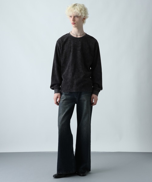 HARE（ハレ）の「ユルネックサーマルカットソー(HARE)（Tシャツ/カットソー・メンズ・グレー系その他/ホワイト/ブラック/ブラウン/レッド・FREE）」の9枚目の写真