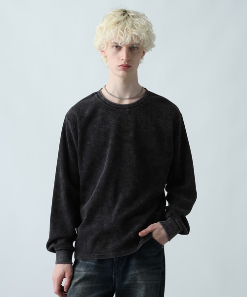 HARE（ハレ）の「ユルネックサーマルカットソー(HARE)（Tシャツ/カットソー・メンズ・グレー系その他/ホワイト/ブラック/ブラウン/レッド・FREE）」の18枚目の写真