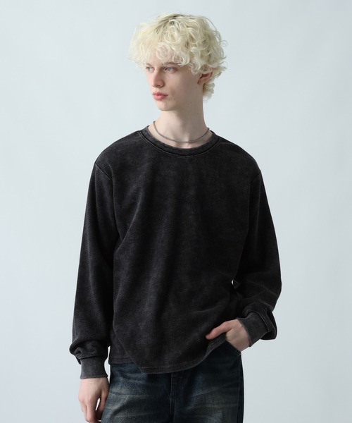 HARE（ハレ）の「ユルネックサーマルカットソー(HARE)（Tシャツ/カットソー・メンズ・グレー系その他/ホワイト/ブラック/ブラウン/レッド・FREE）」の19枚目の写真