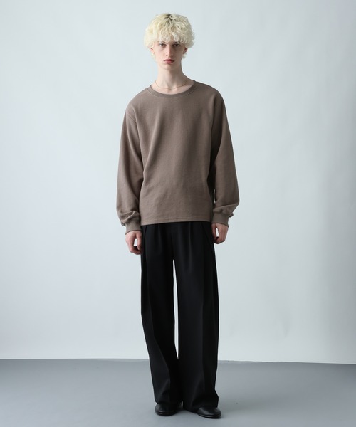 HARE（ハレ）の「ユルネックサーマルカットソー(HARE)（Tシャツ/カットソー・メンズ・グレー系その他/ホワイト/ブラック/ブラウン/レッド・FREE）」の11枚目の写真