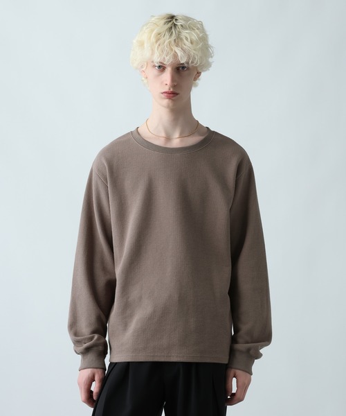 HARE（ハレ）の「ユルネックサーマルカットソー(HARE)（Tシャツ/カットソー・メンズ・グレー系その他/ホワイト/ブラック/ブラウン/レッド・FREE）」の21枚目の写真