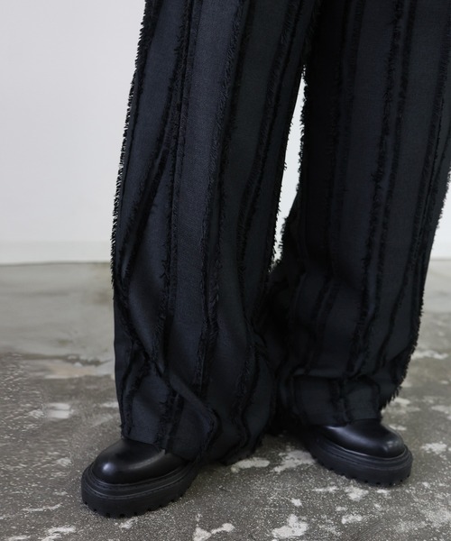 hellam（へラム）の「フリンジストライプタックパンツ（スラックス・レディース・ブラックミックス/アイボリー/ブラック・FREE）」の18枚目の写真