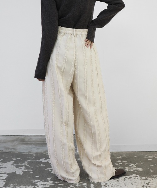 hellam（へラム）の「フリンジストライプタックパンツ（スラックス・レディース・ブラックミックス/アイボリー/ブラック・FREE）」の22枚目の写真